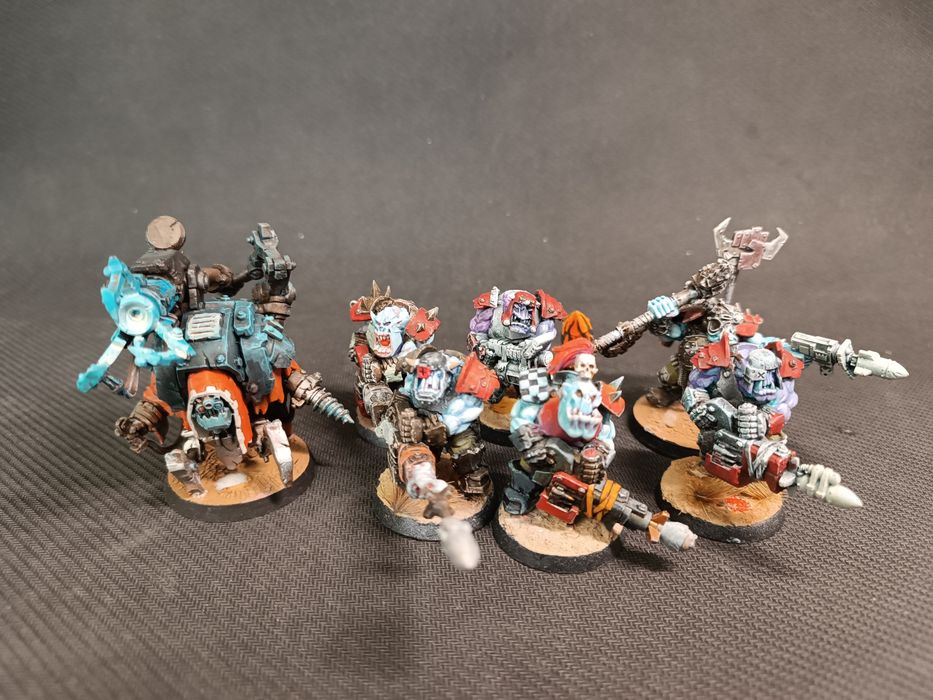 Warhammer 40k Ork Tankbustas i BigMek z Shock Attack Gunem DRUK