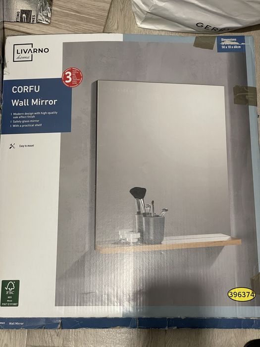 Lustro Livarno Living ścienne prostokąt 50 x 60 mm