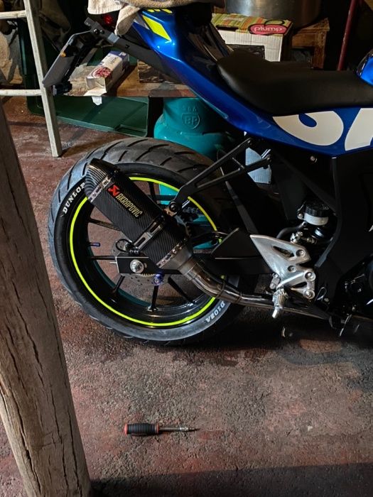 Linha Escape suzuki GSXR 125 gsx-r ponteira gsx-s
