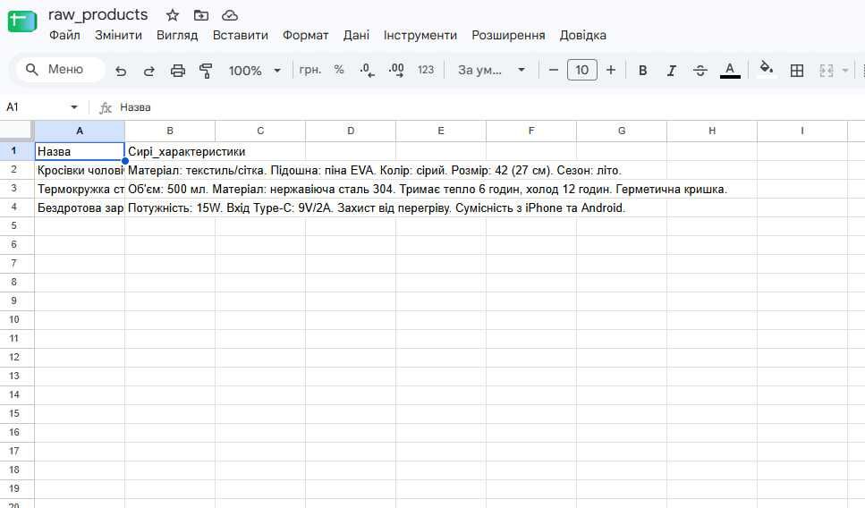 Пакетне створення SEO-описів товарів для Prom.ua та Rozetka