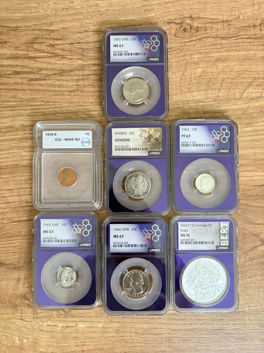 Moedas de coleção cerificadas