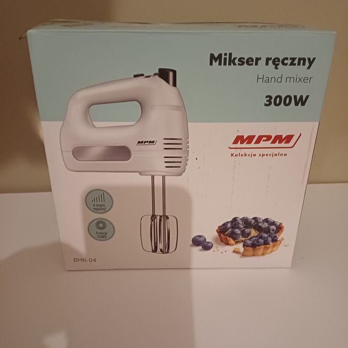 Mikser ręczny nowy 300 W, 4  końcówki, MPM polski producent