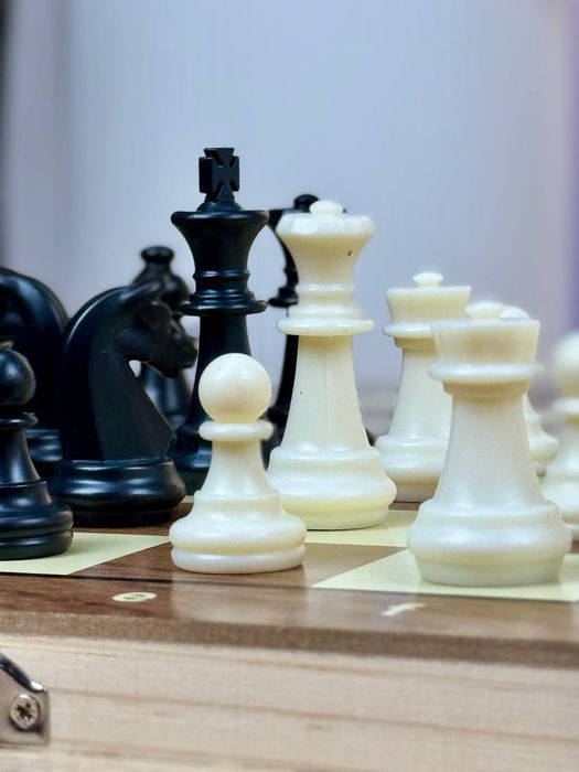 Шашки шахи нарди магнітні 3 в 1 дерев'яні 29 см поле якісні шахматы