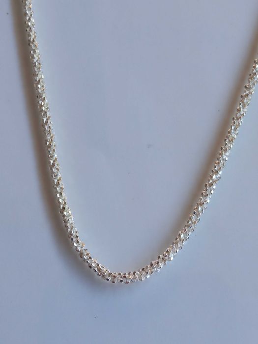 Damski naszyjnik łańcuszek 60 cm Splot Śnieg Daisy Sterling Silver 925