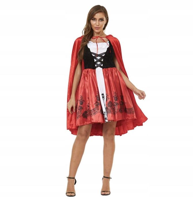 Strój Kostium Czerwony Kapturek Sukienka Cosplay dla dorosłych XL