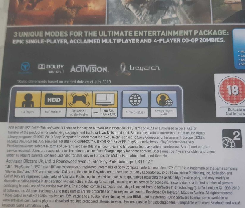 Jogo Original PlayStation 3 PS3 Call of Duty Black Ops