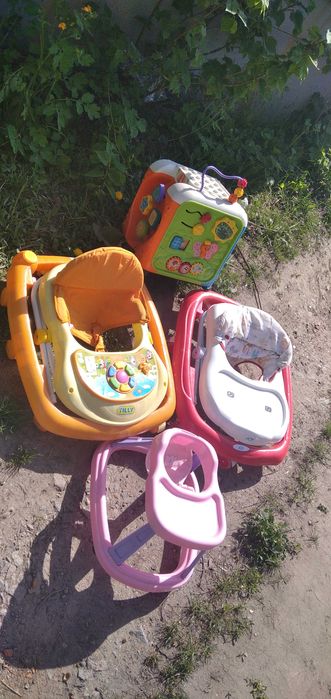 Ходунки детские 3 штуки стульчик для кормления