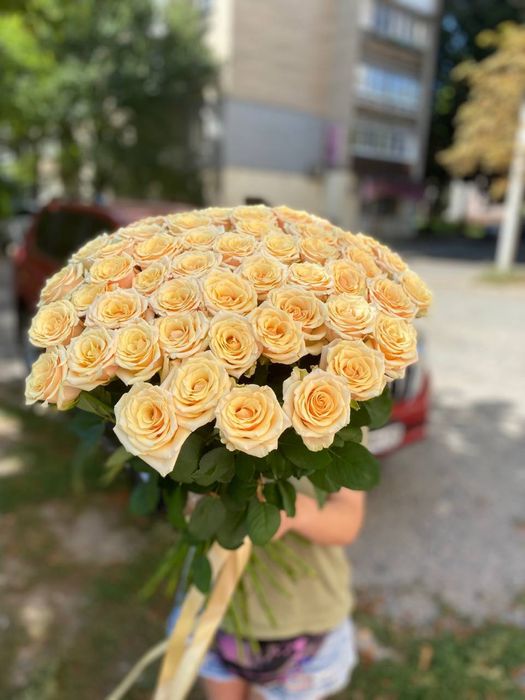 Букет из 51, 101 розы и опт.,цветы, доставка Днепр
