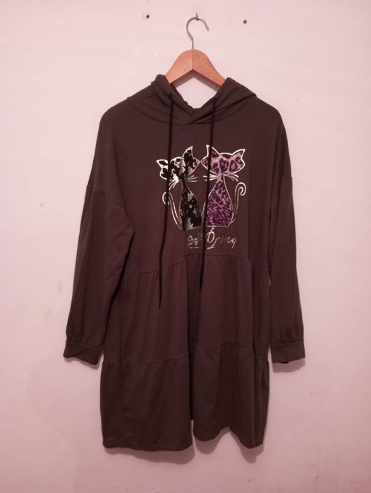 Vintage Hoodie Dress Size L
