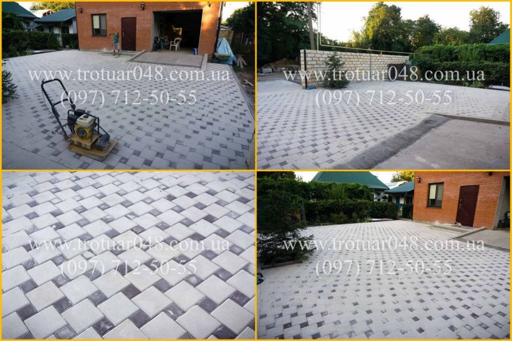 Тротуарная плитка вибропрессованная.