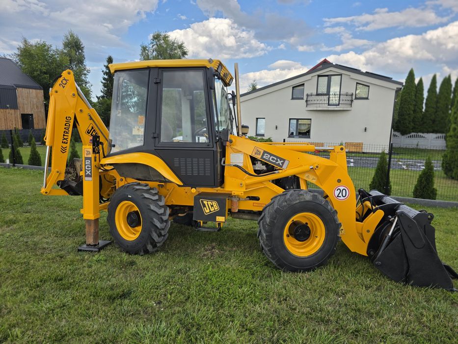 JCB 2CX Widły Szczęka 2Łyżki Nowe Opony 4x4 Brutto