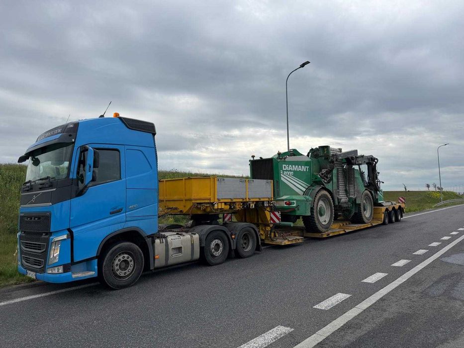 Transport niskopodwoziowy/Gabaryty tiefbett z pilotażem i inne