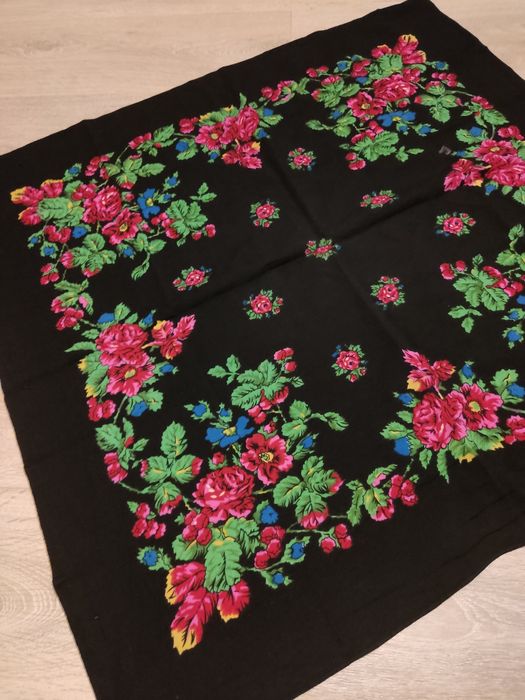 Chustka góralska PRL zpw struga 75cm tybetka 70's