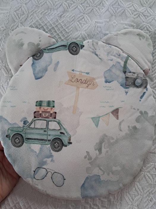 Dwie poduszki niemowlęce Furkot Velvet i bawełna