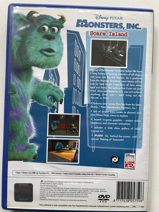 Jogo PS2 monsters inc scare island