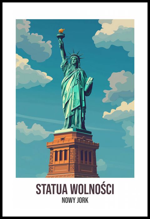 Plakat 56,6x86,4cm Statua Wolności