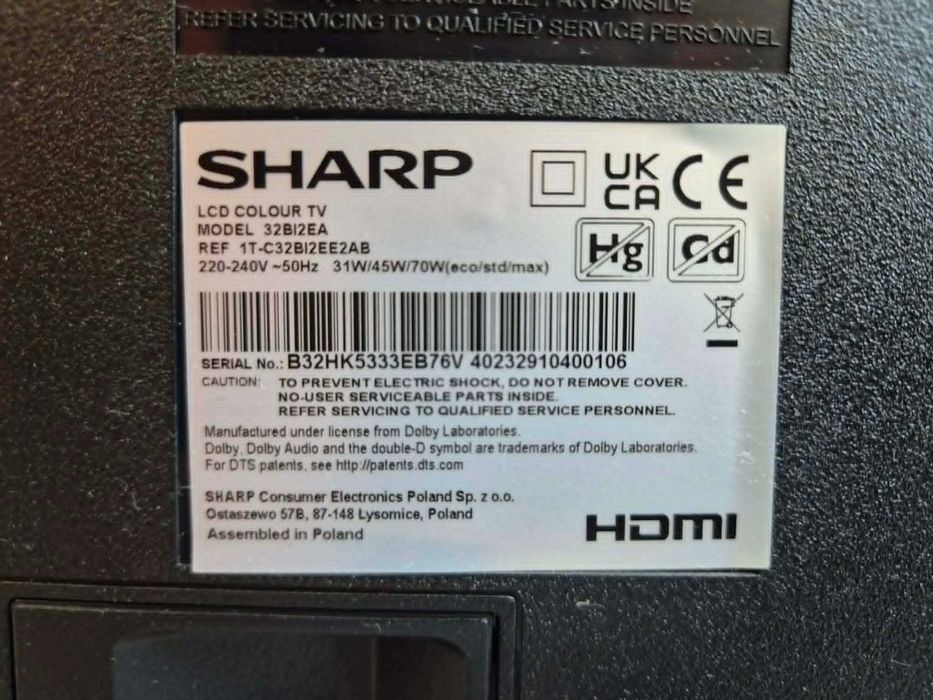 Telewizor Sharp 32 cale Sprawny