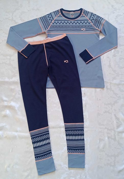 Kari Traa 100% шерсть мериноса комплект шерстяной термобелье Норвегия