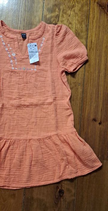 Vestido salmao Kiabi 8 anos novo0