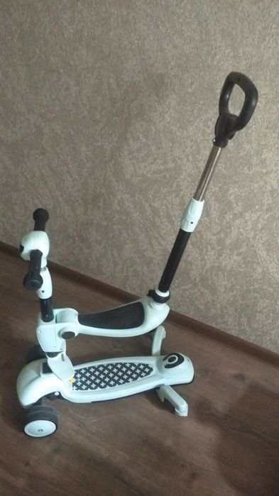 Самокат Scooter  музичний 3 в 1 з сидінням та батьківською ручкою