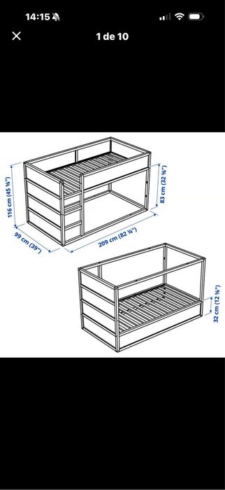 Cama kura ikea sem colchao mas vai com dossel de dinosauro.
