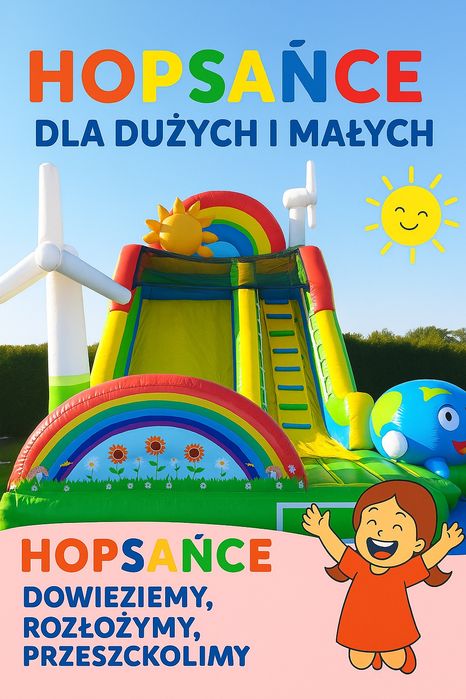 Dmuchaniec, zjeżdżalnia, dmuchańce