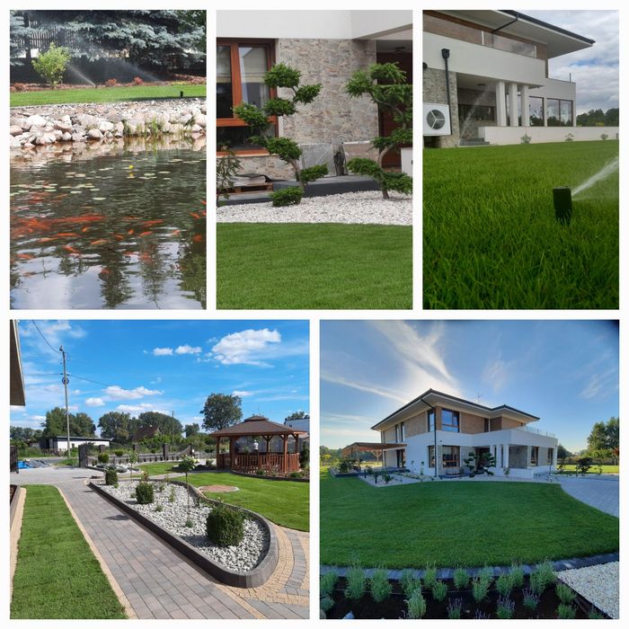 Nawadnianie trawa z rolki projektowanie