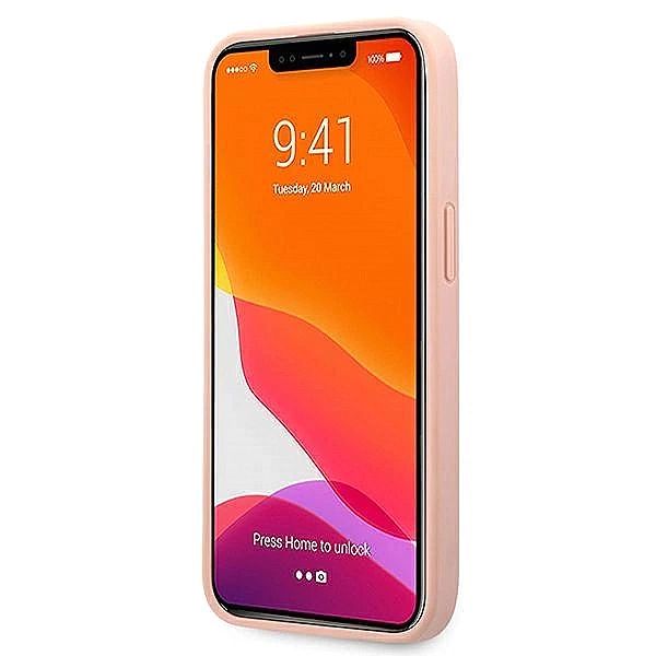 Etui Guess Saffiano Stripe na iPhone 13 Pro Max - różowe