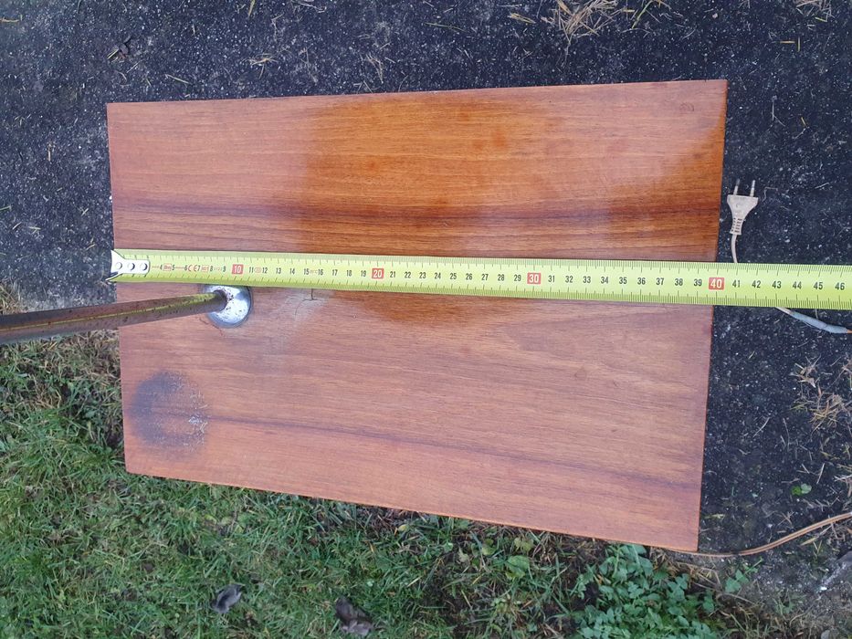 Lampa nocna stojąca z stolikiem PRL vintage