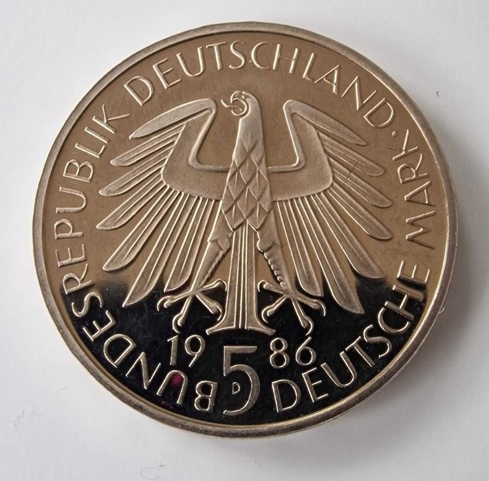 Moneta pamiątkowa 5 marek 1986 Uniwersytet w Heidelbergu