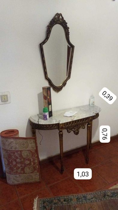 Mesa Aparador Madeira e Marmore