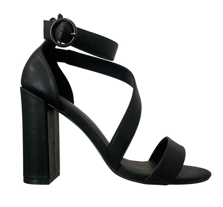 Buty damskie czarne sandały na słupku Even&Odd rozmiar 41