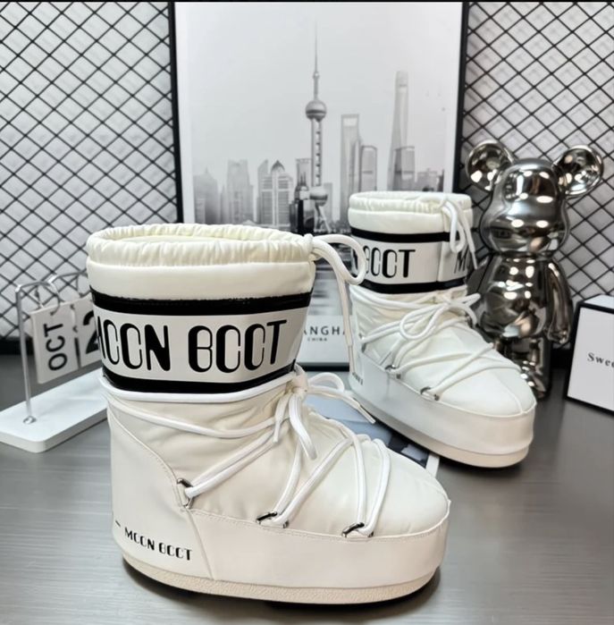 Moon boot жіночі 38/39 , білі мун бути
