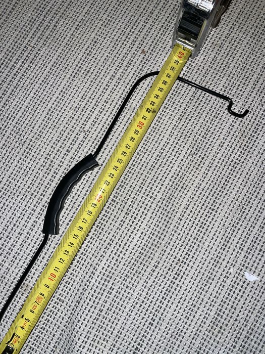 Koszyk czarny Rowerowy JET z rączką i mocowaniem 34 x 25 cm