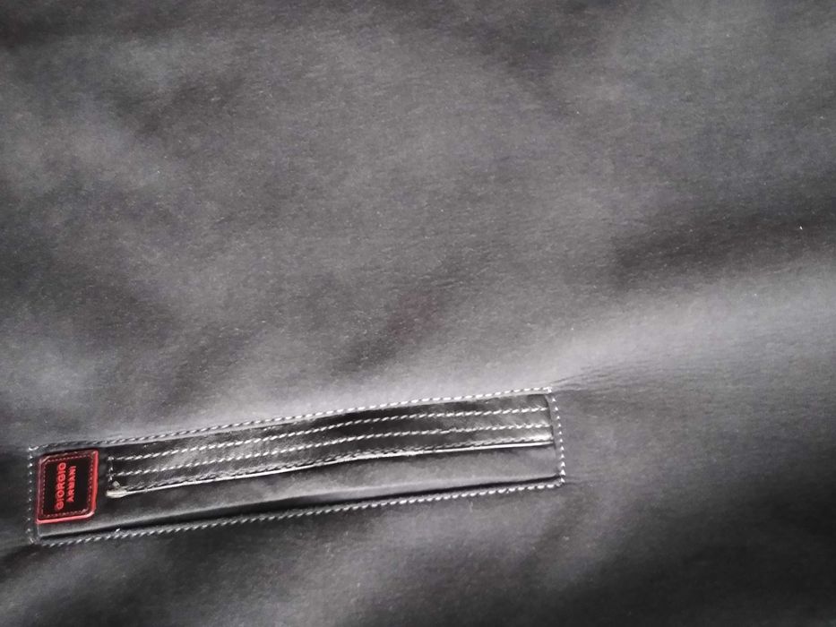 Kurtka Giorgio Armani niebieska nubuk