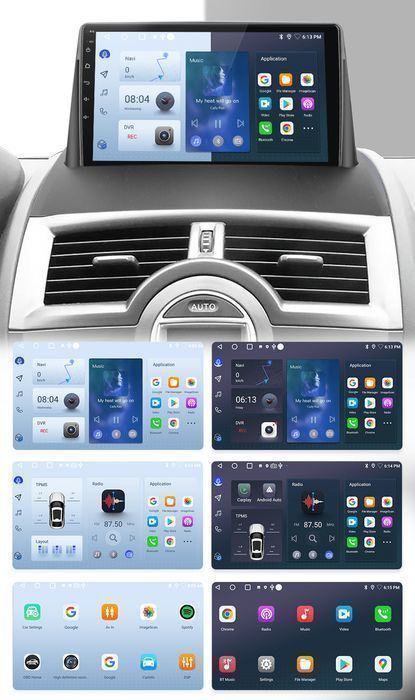 Radio 9" 2DIN Android Auto CarPlay Navi Renault Megane 2 2002-2009 PL