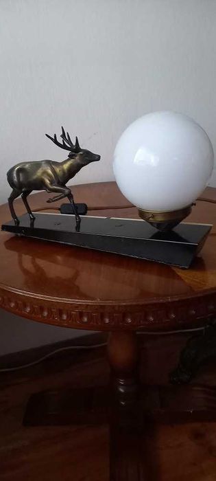 Lampka z jeleniem - w stylu Art Deco. Wysyłka