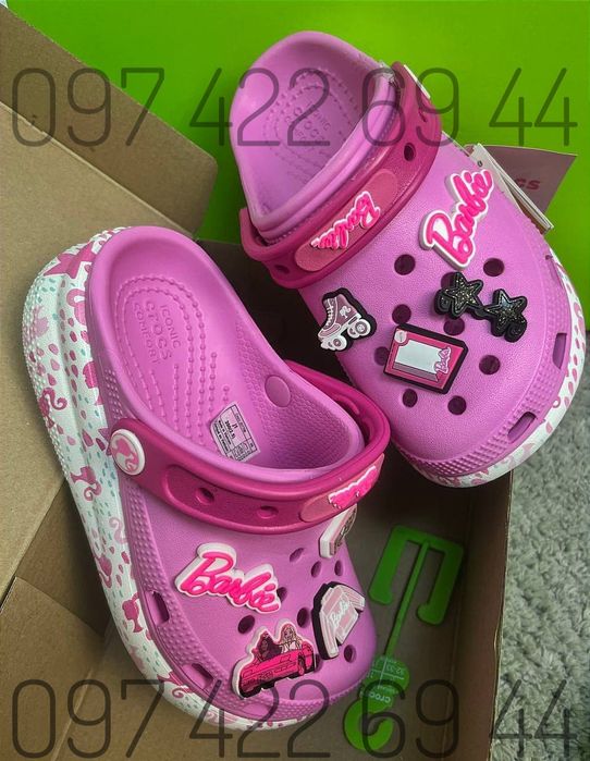 Дитячі Крокси сабо на Платформі Crocs Classic Clog Barbie Kids crocs