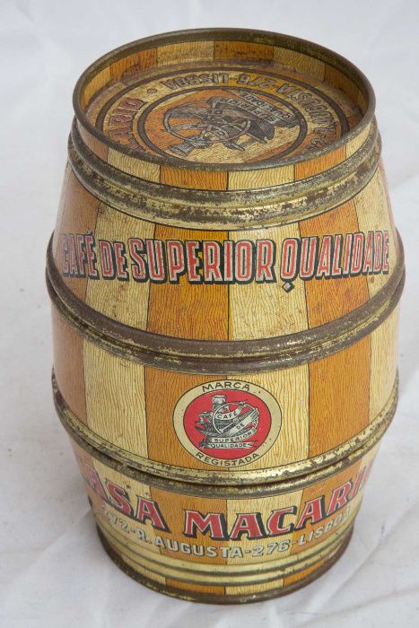Duas Latas Antigas de Café da Casa Macário Rua Augusta Lisboa