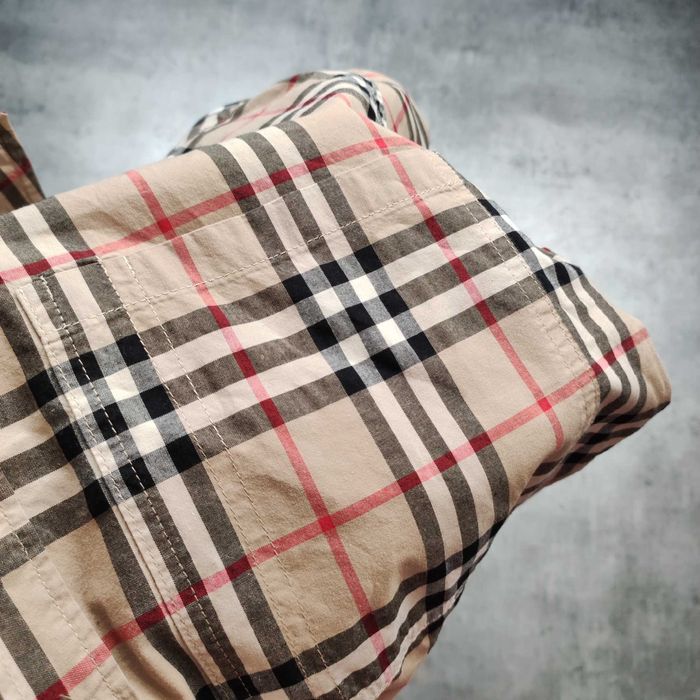 MĘSKA Elegancka PREMIUM Luxury Koszula Kratka Burberry London Kieszonka