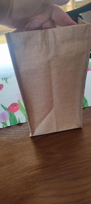 Lniana , podręczna torba dla młodej mamy