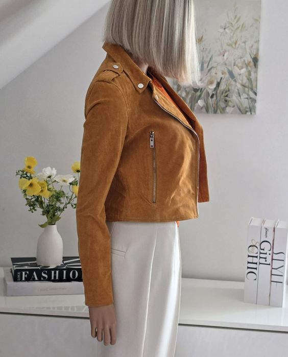 Ramoneska skórzana MANGO