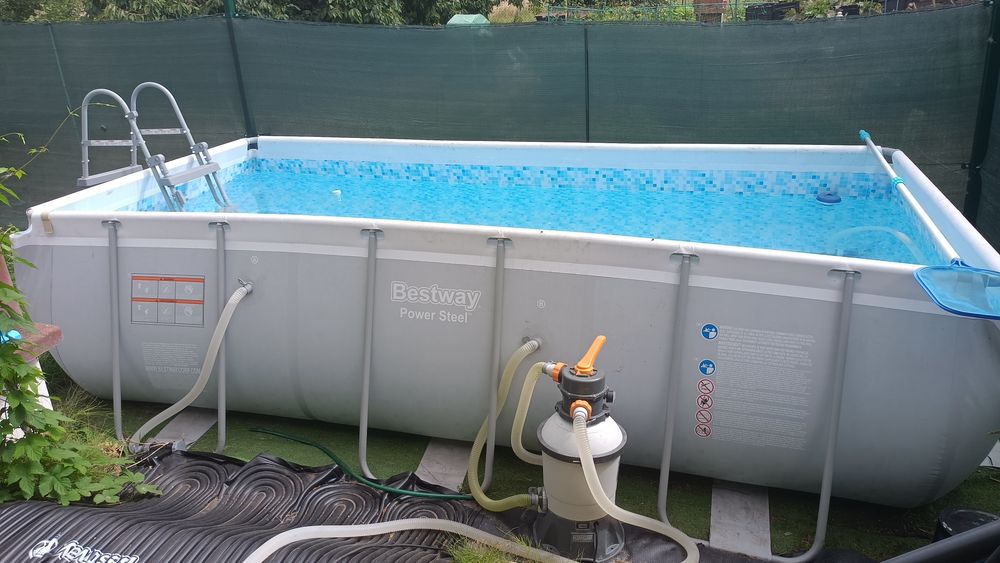 Pełen zestaw Duży basen ogrodowy stelażowy 400x200x100 i akcesoria