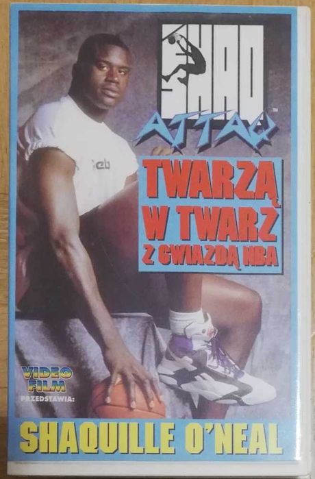 Kaseta VHS - SHAQ ATTAQ - Twarzą w twarz z gwiazdą NBA - Shaq O'Neal