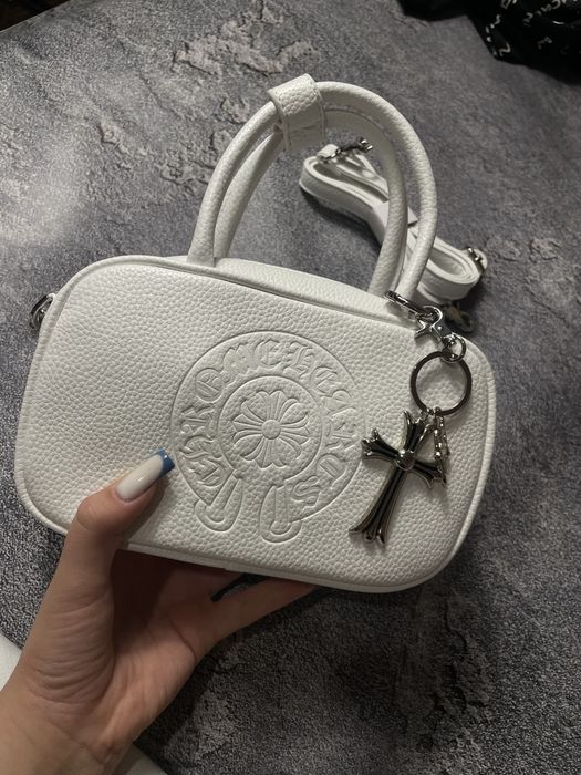 ! БЕЗ ПРЕДОПЛАТ ! Жіноча сумка Chrome Hearts чорна, біла сумка Хром Хартс