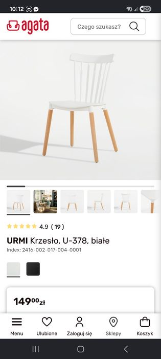 Stół rozkładany z kompletem krzeseł