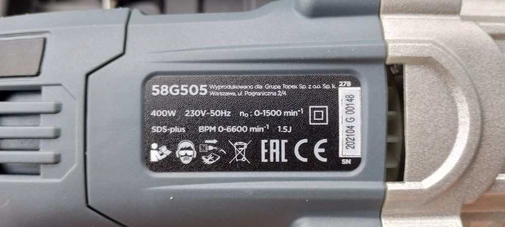 Świetna Wiertarka Młotowiertarka SDS+ GRAPHITE komplet