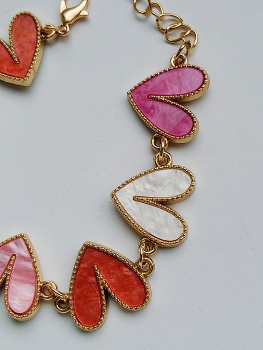 Bransoletka serca złoty kolor