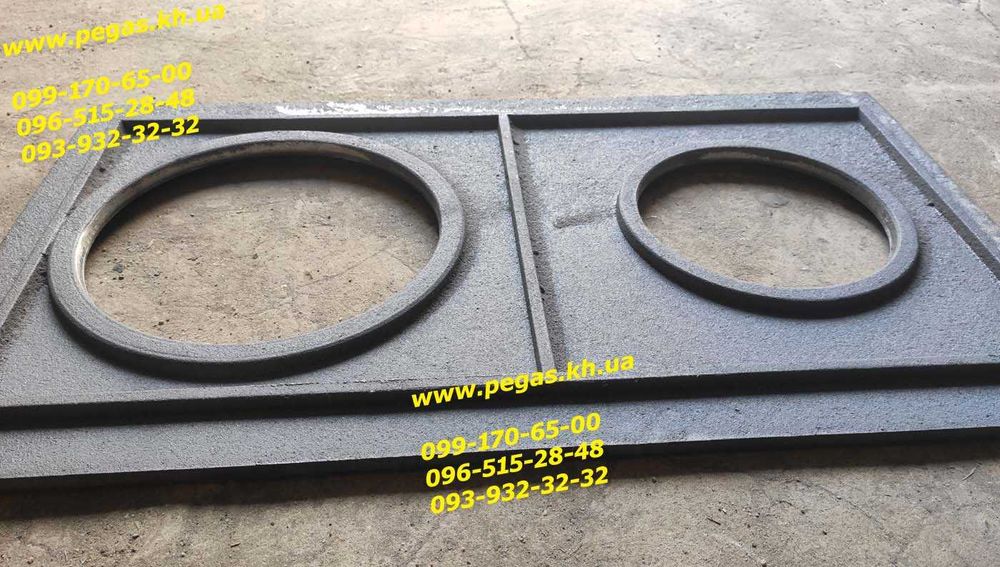 Плита чугунная усиленная печи, грубу, барбекю, мангал