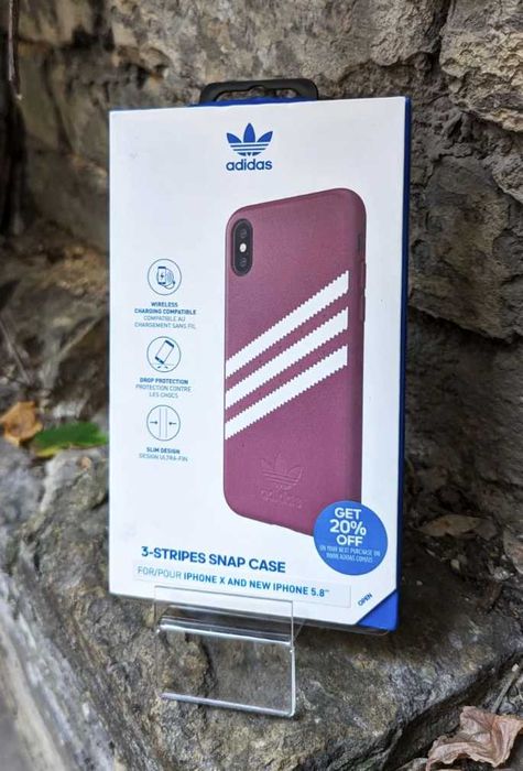 Чохол для Apple iPhone X, XS від Adidas 3-Stripes фірмовий з США